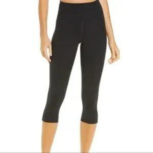 Girlfriend Collective Black High Rise Crop Leggings